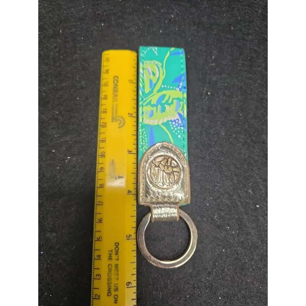 Lilly Pulitzer GWP Key Fob Ring in Botanical Green In A Flutter New